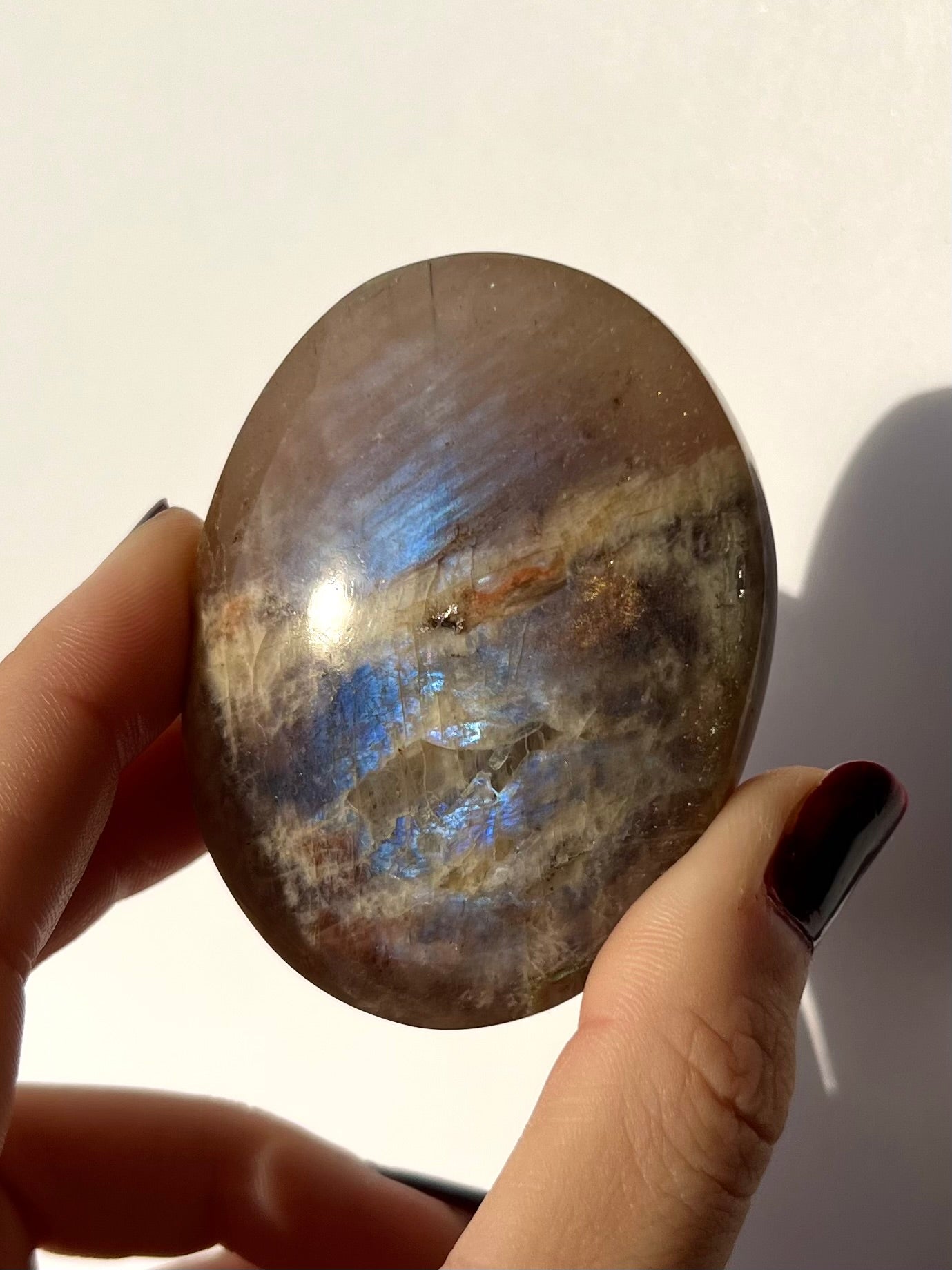 Galet de Pierre de Lune bleutée 6