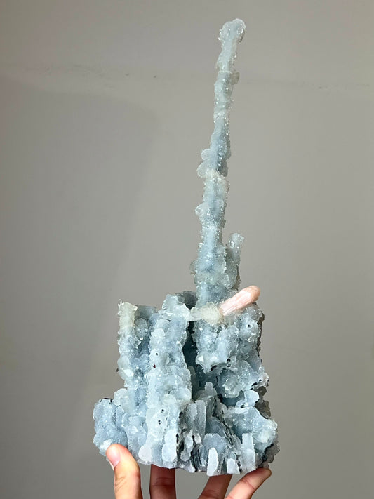 Apophylite / Calcédoine / Stilbite brute