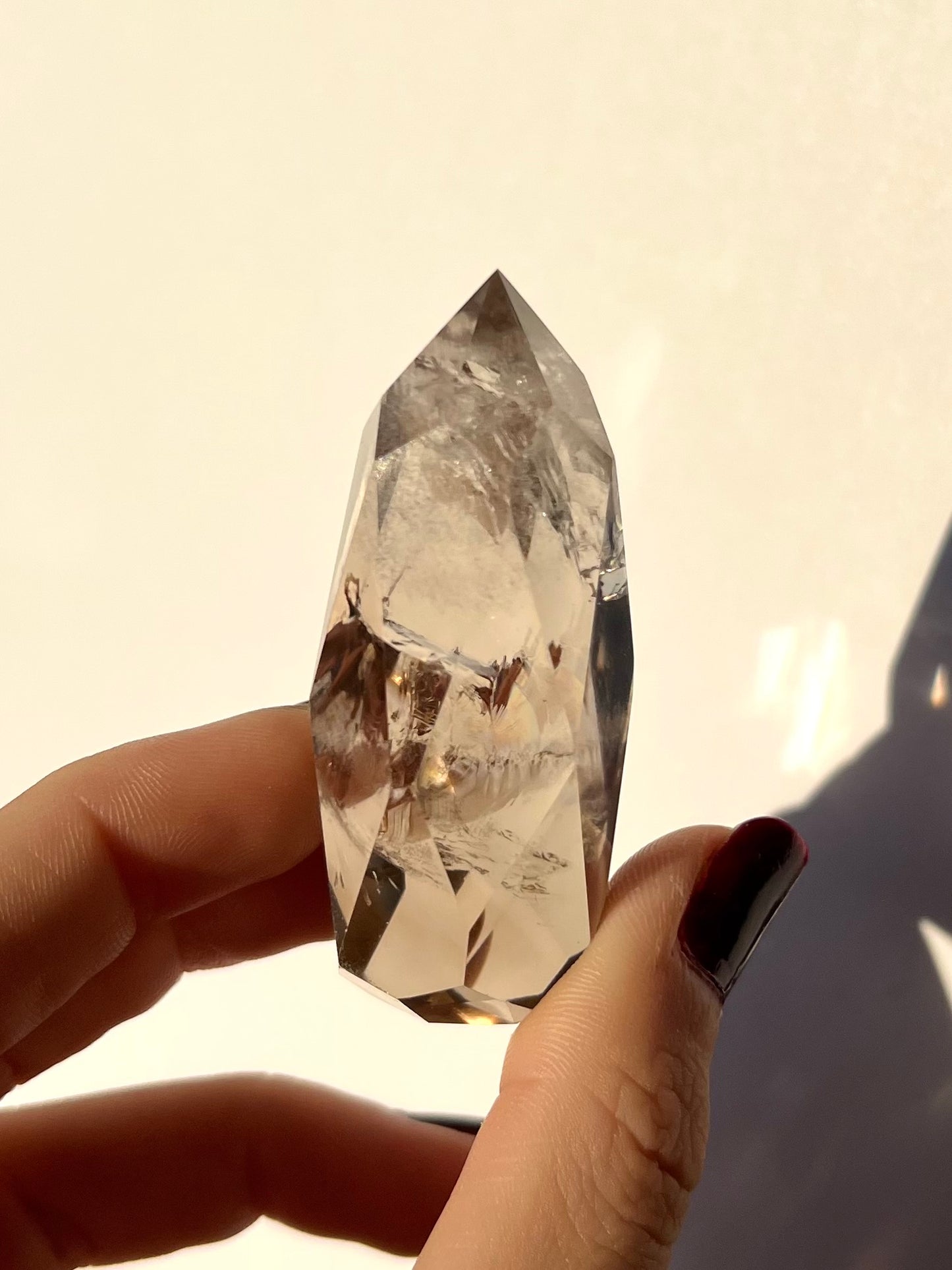 Forme libre facettée Quartz fumé 11