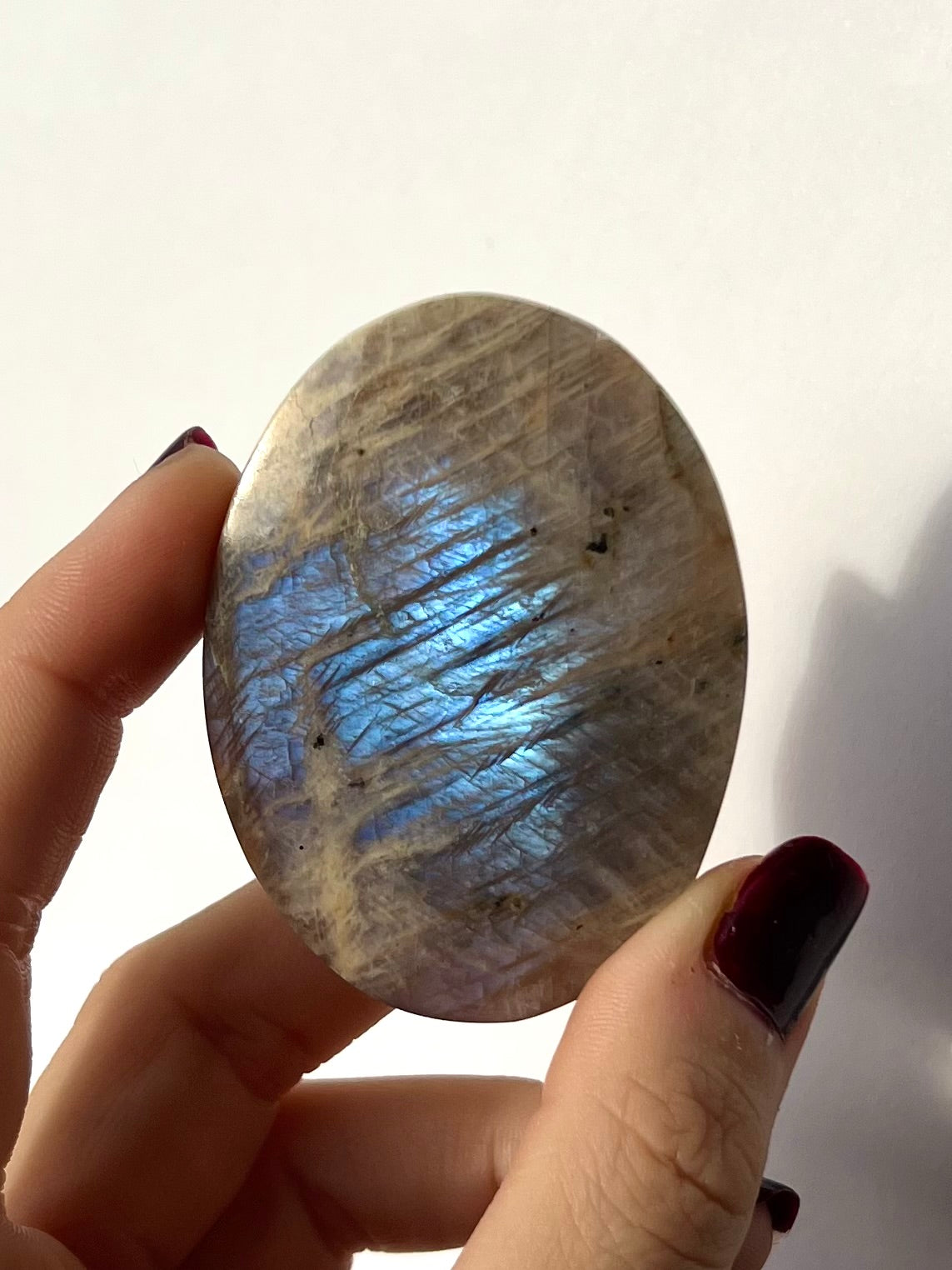 Galet de Pierre de Lune bleutée 11