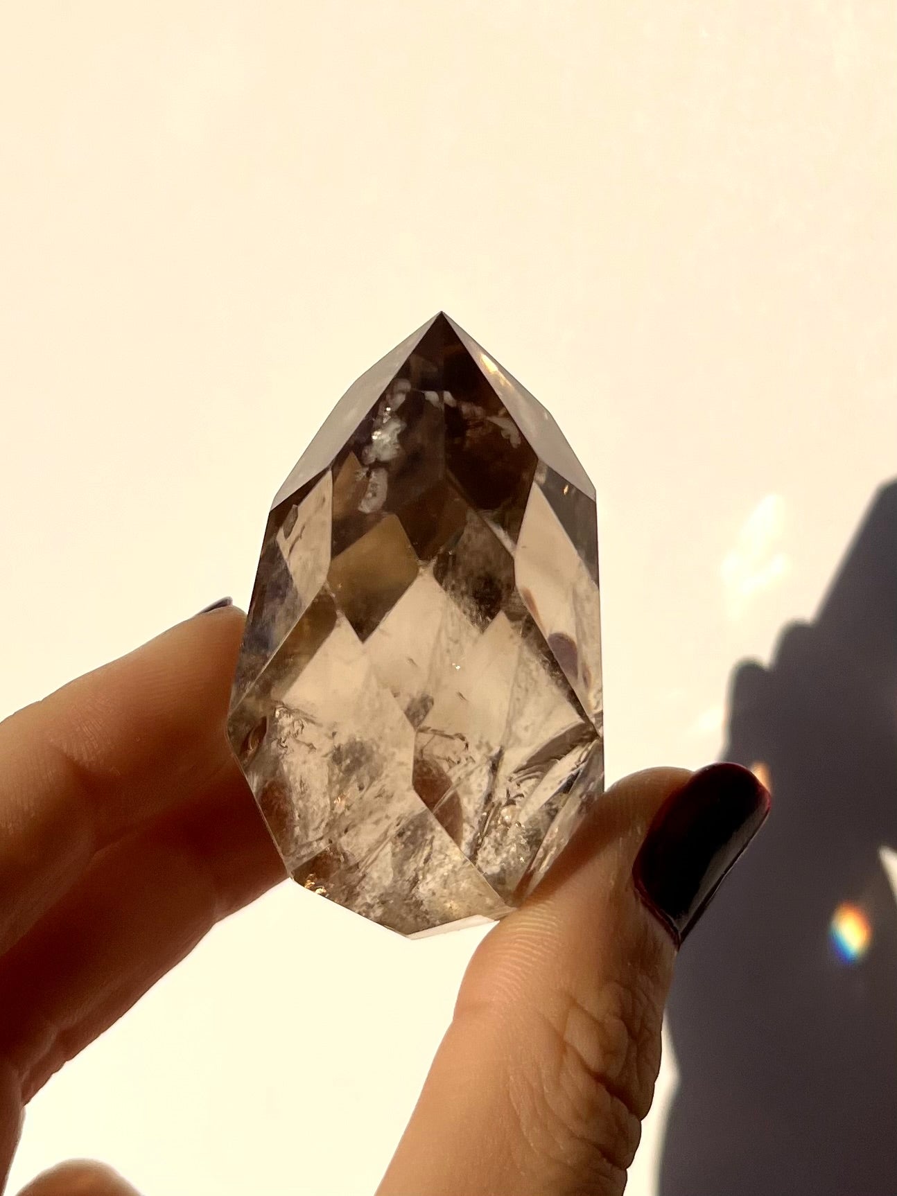 Forme libre facettée Quartz fumé 9