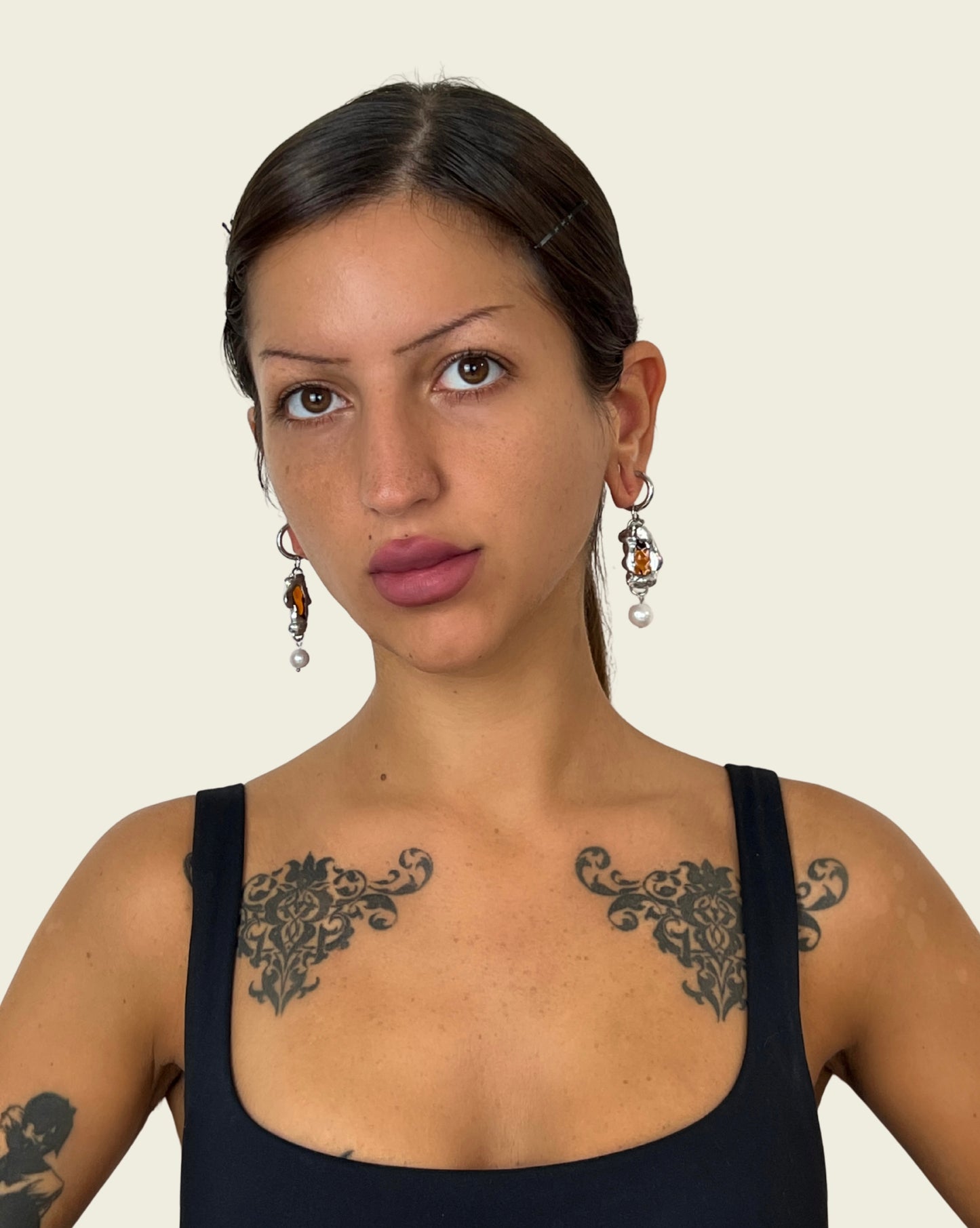 Boucles d'oreilles Diane | Collection Lunaris Bijoux x Lunaris Vitraux