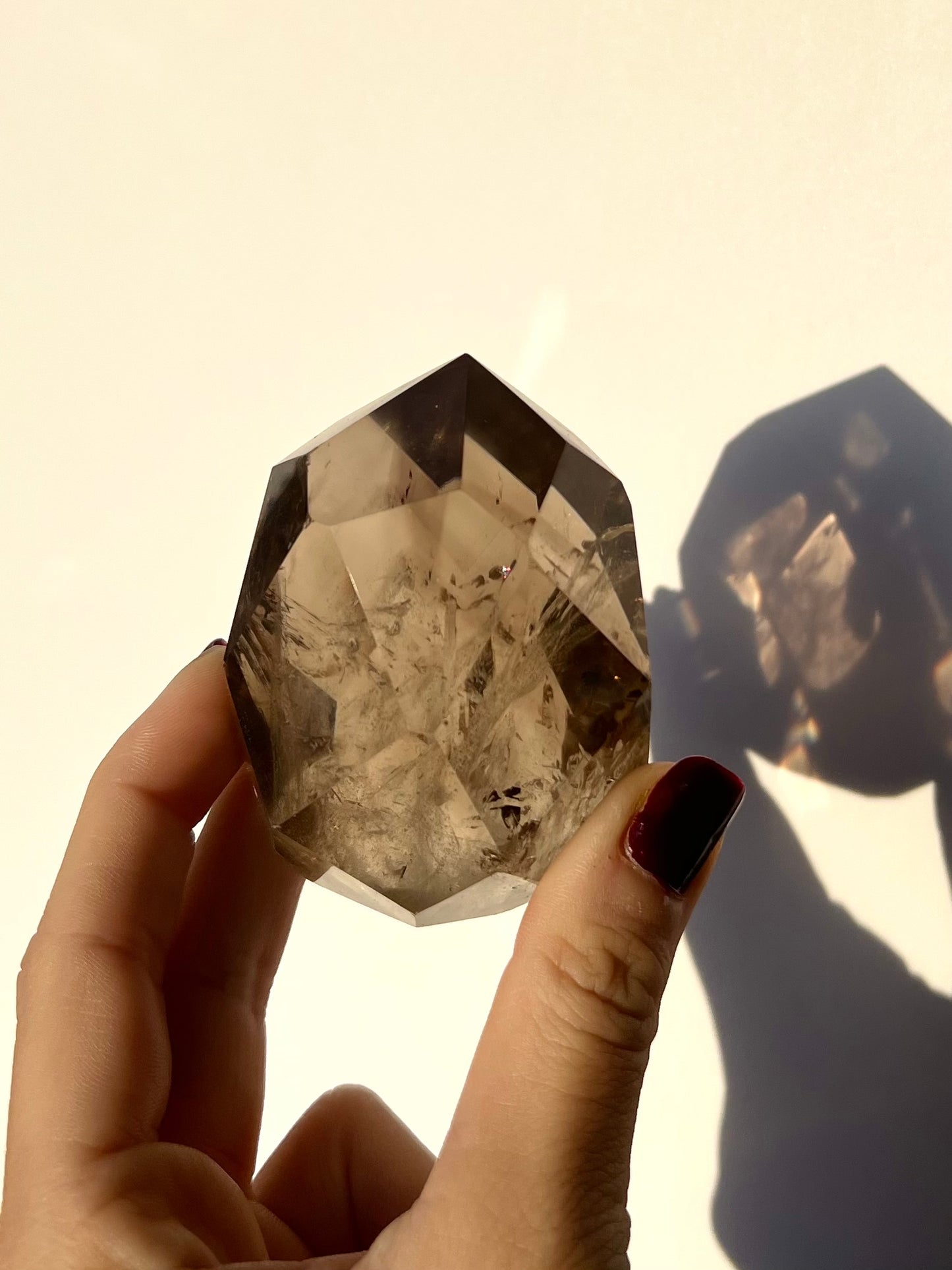 Forme libre facettée Quartz fumé 3