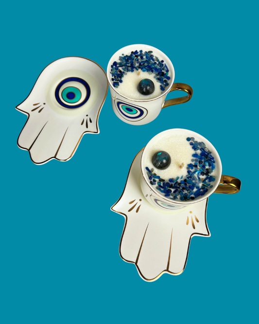 Bougie Nazar blanche | Jasmin | Collection Nazar