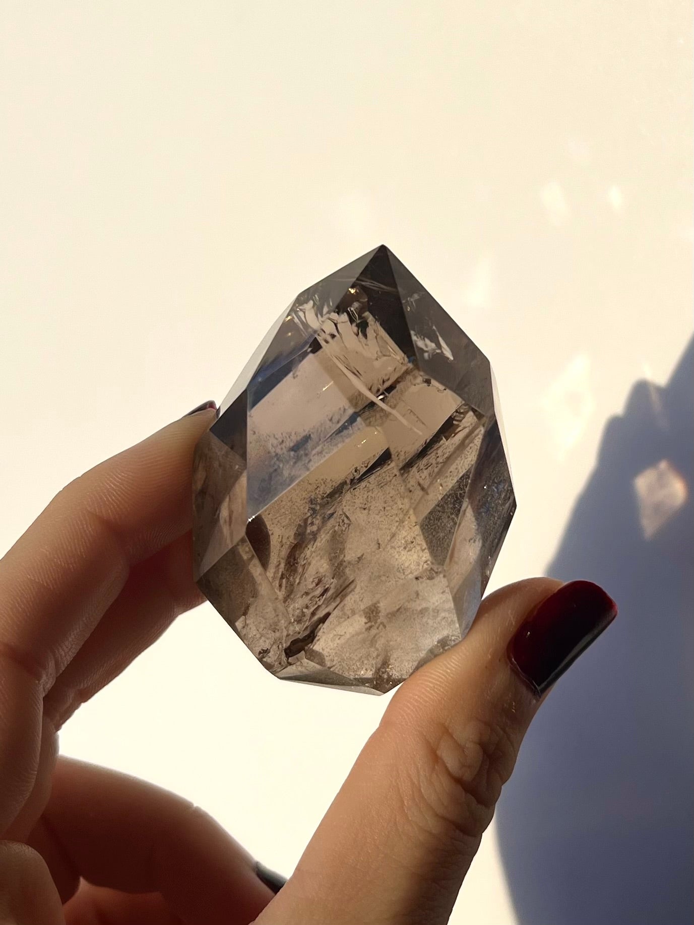 Forme libre facettée Quartz fumé 2