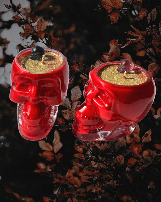 Bougie Crâne | Guimauve & Cerise | Collection Halloween