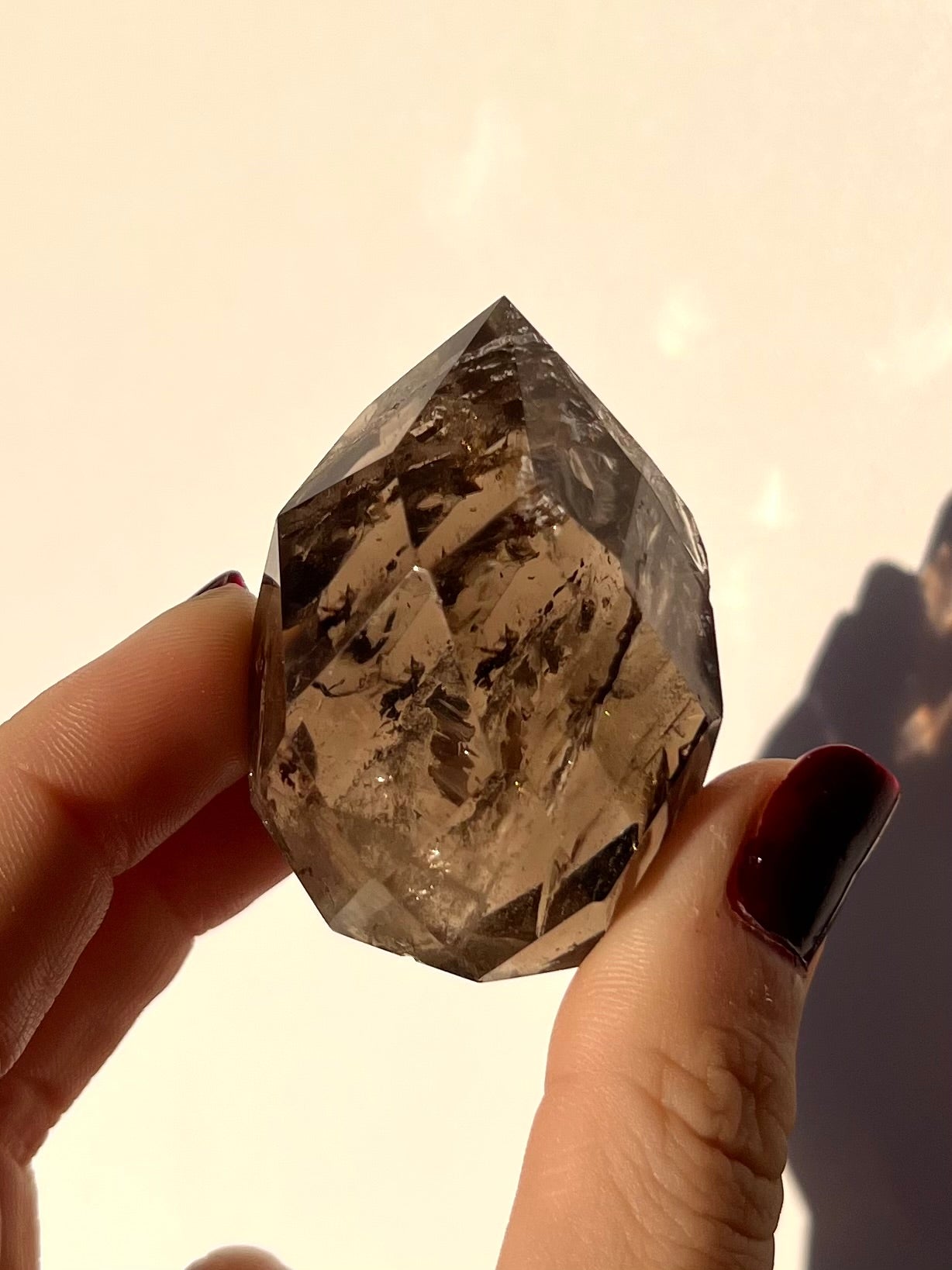 Forme libre facettée Quartz fumé 10