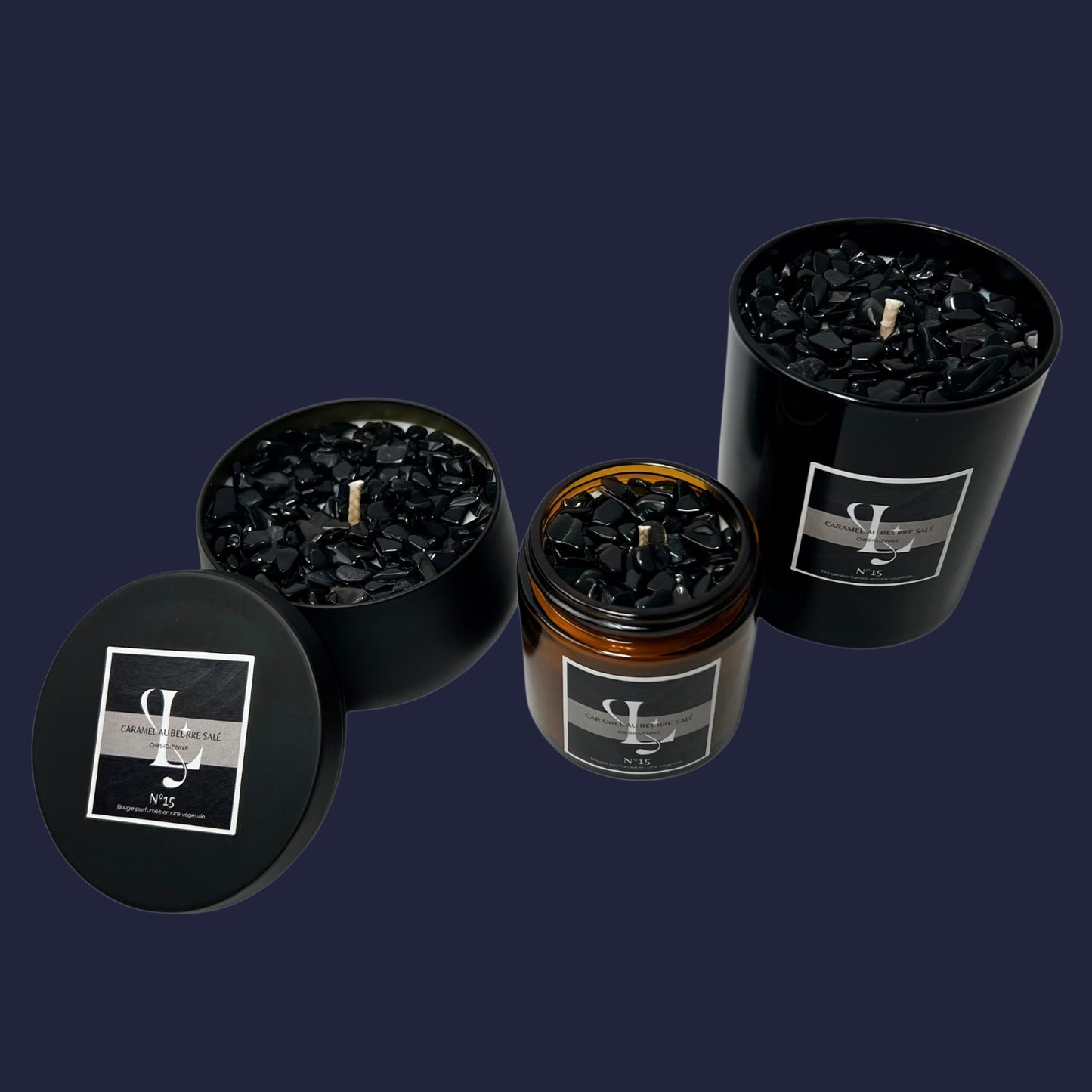 Bougie N°15 Caramel au Beurre / Obsidienne