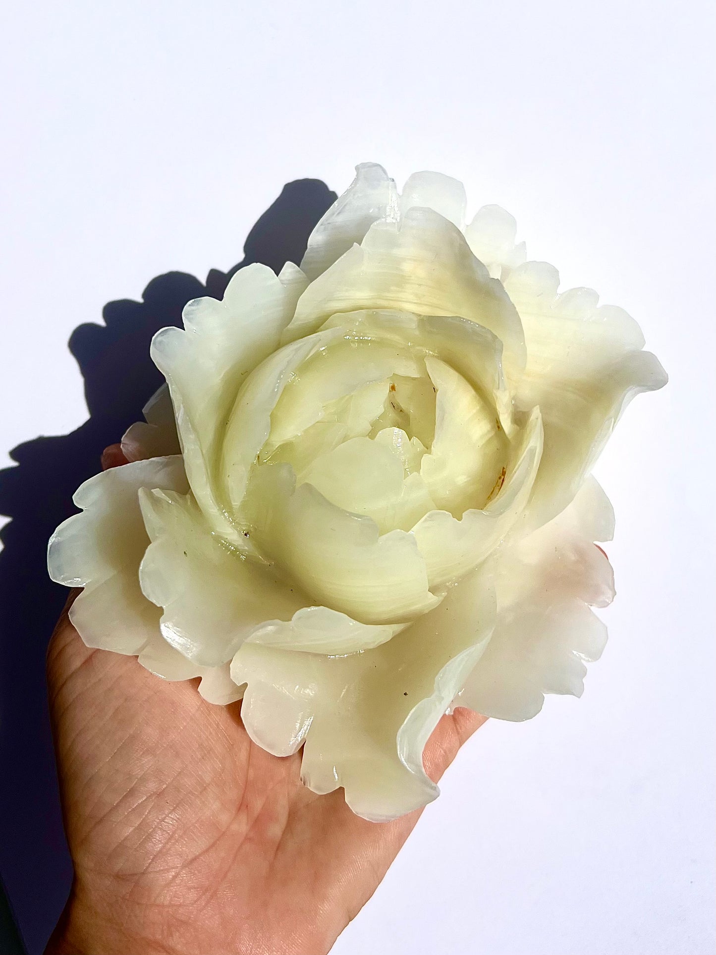 Fleur en Jade vert