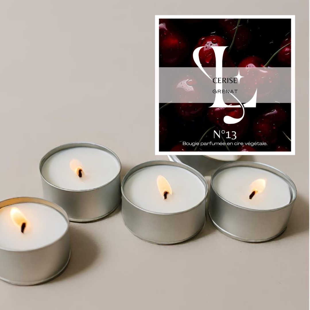 Bougie N°13 Cerise / Grenat
