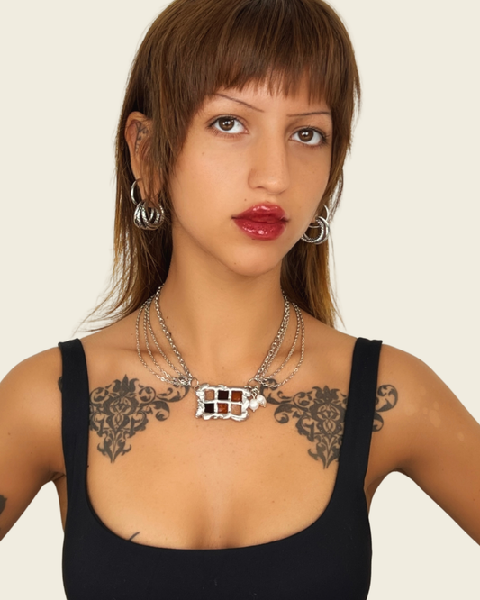 Collier Brune | Collection 2. Lunaris Bijoux x Lunaris Vitraux