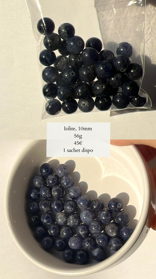 Perles Iolite 10mm