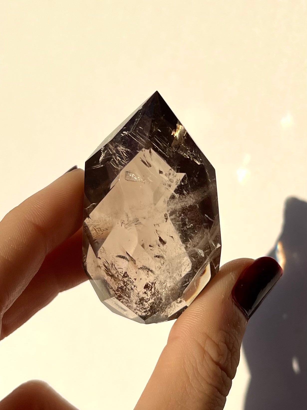 Forme libre facettée Quartz fumé 8