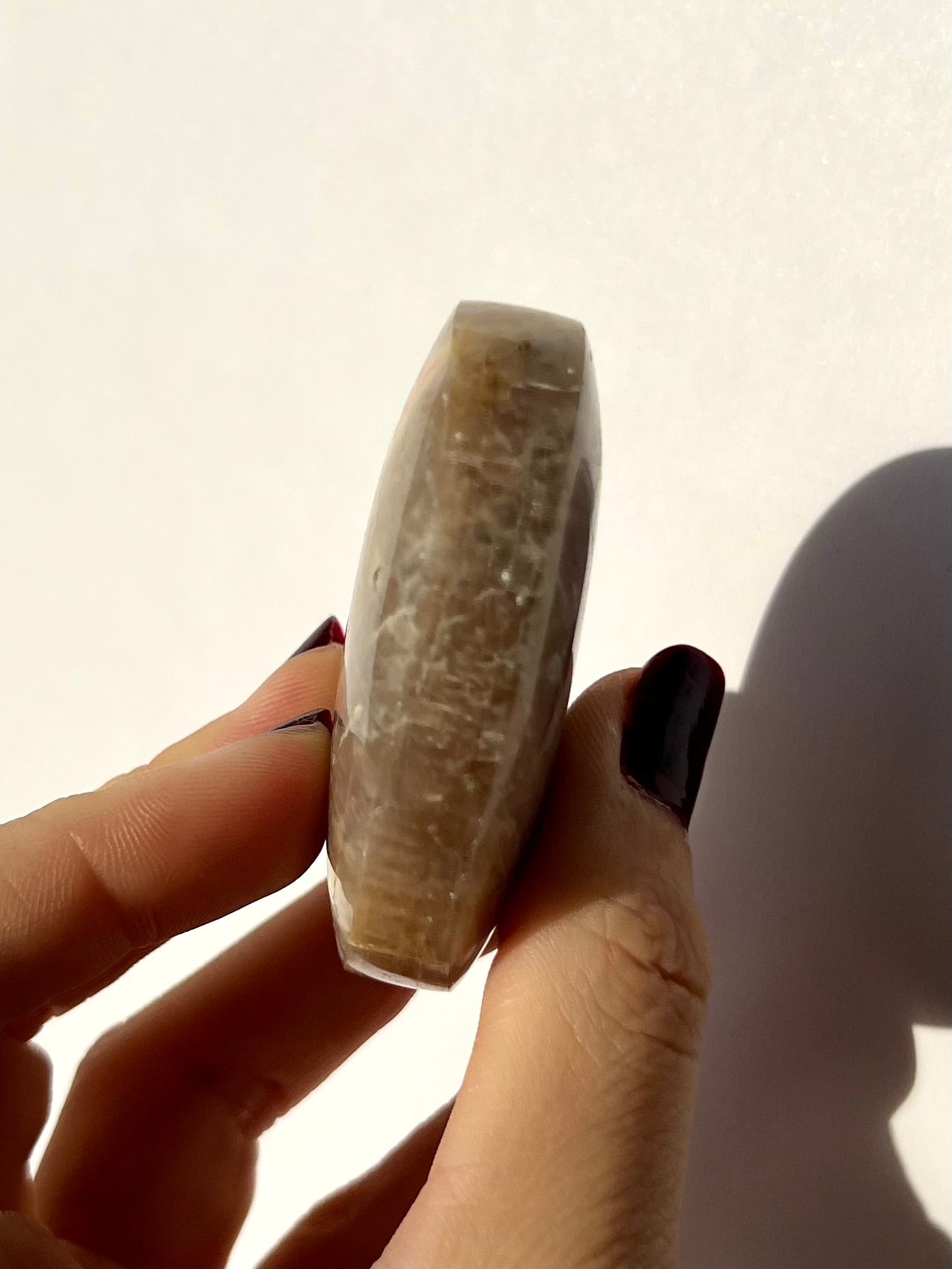 Galet de Pierre de Lune bleutée 14