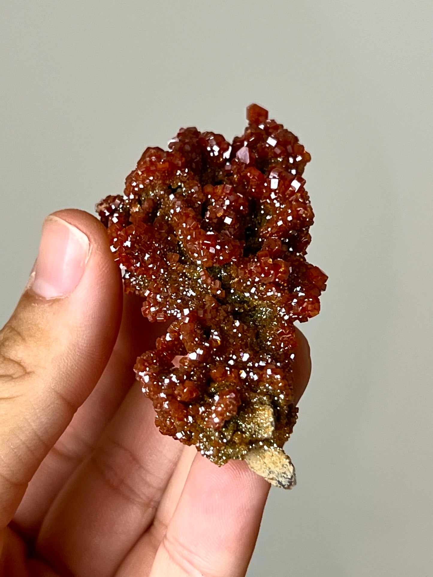Vanadinite sur Baryte brute 3
