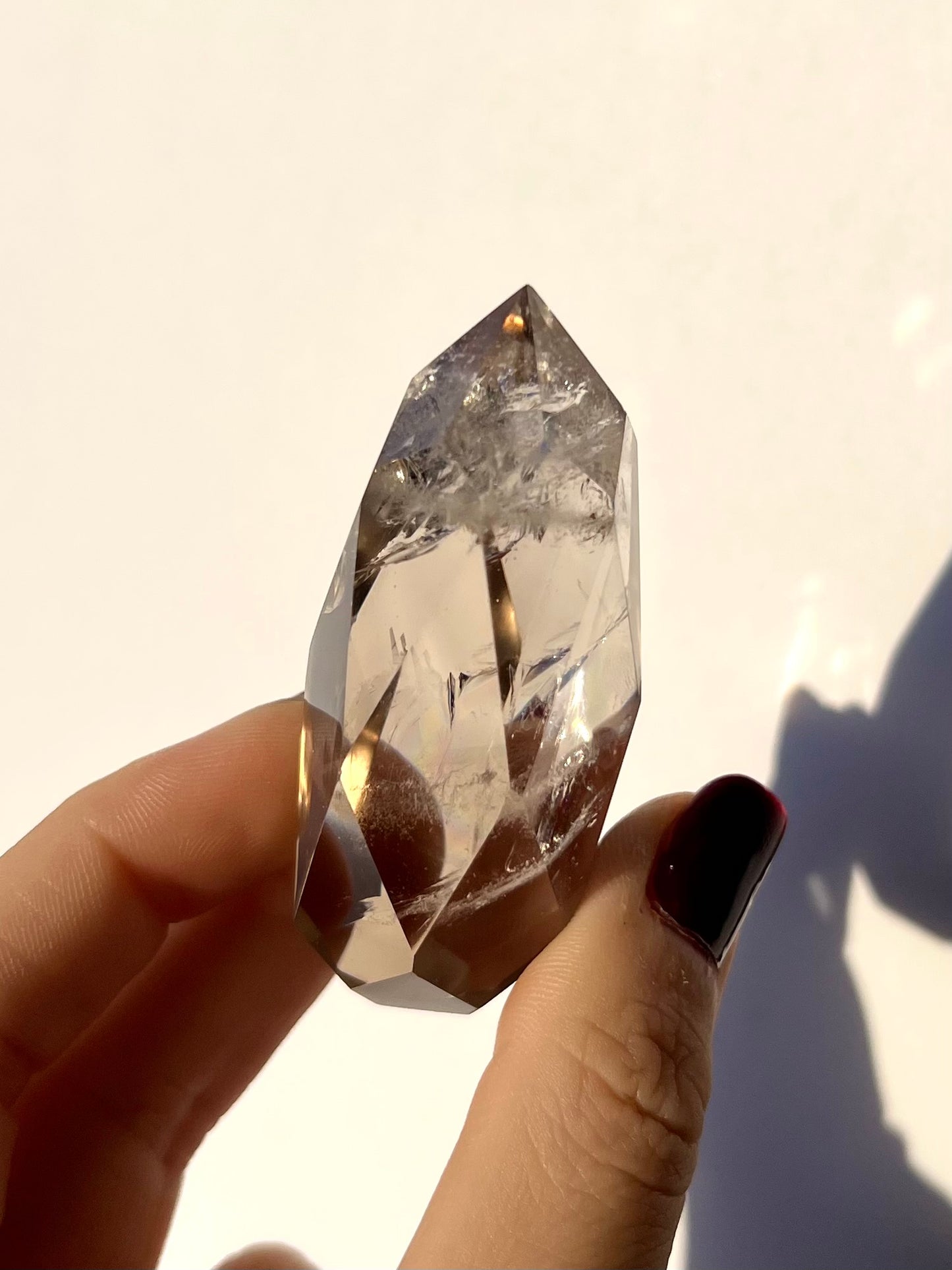 Forme libre facettée Quartz fumé 11