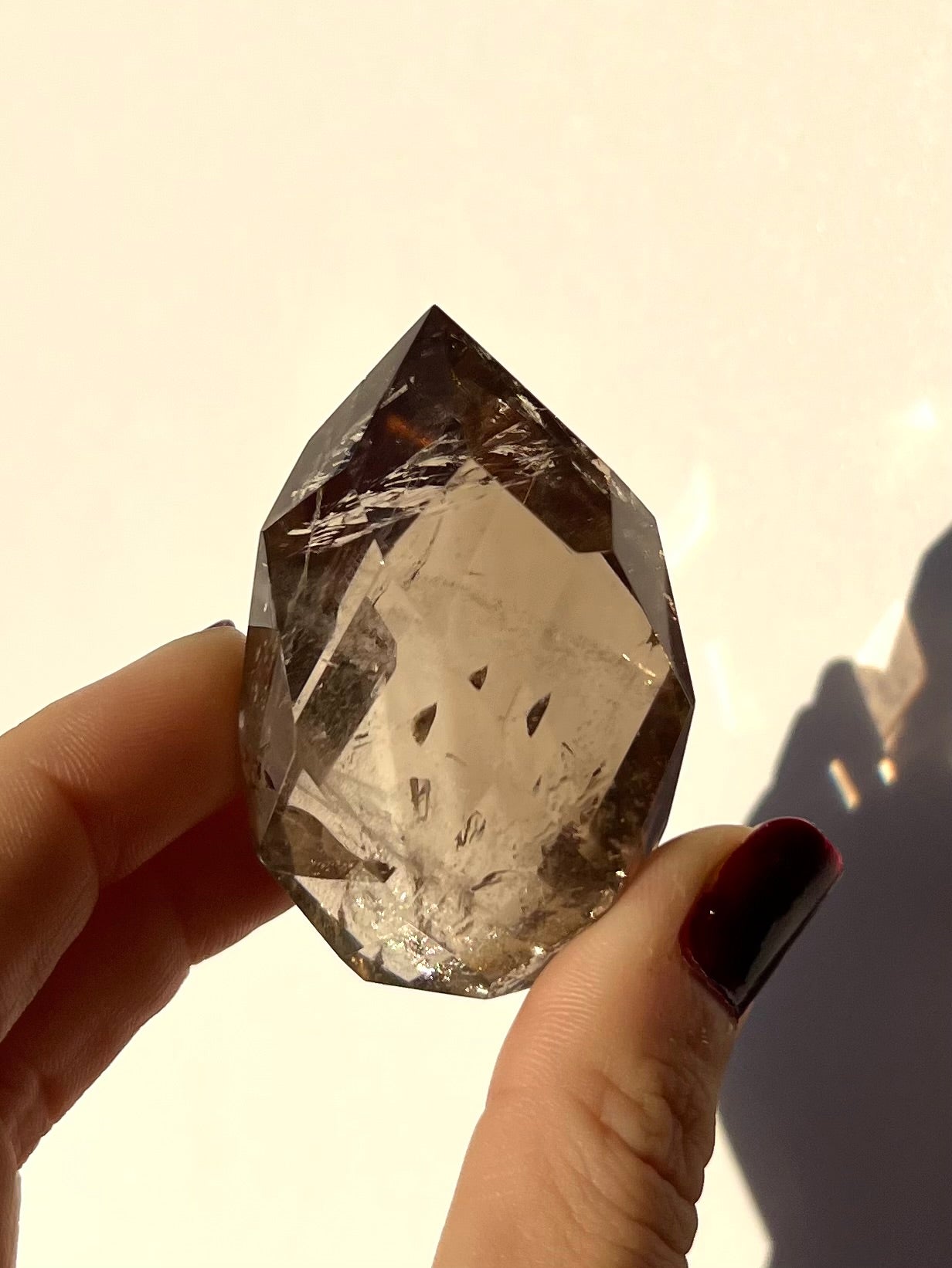 Forme libre facettée Quartz fumé 8