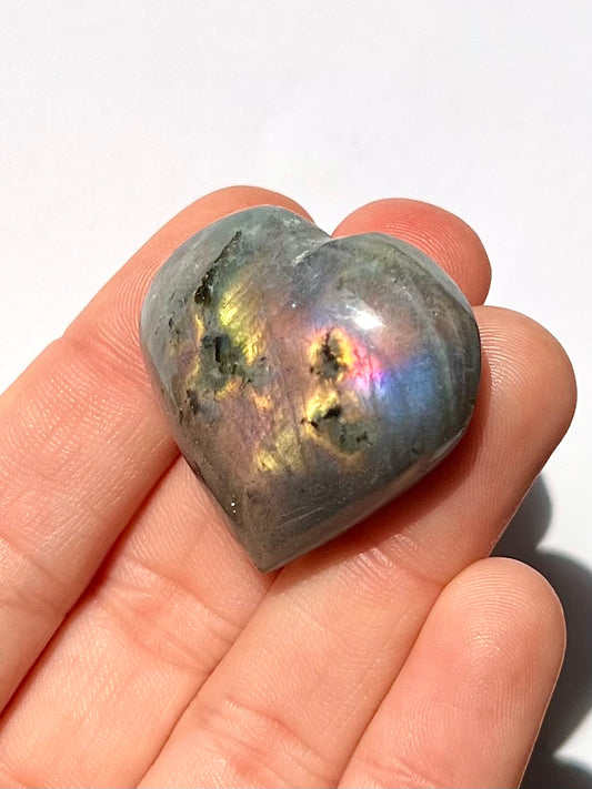 Cœur en Labradorite 10