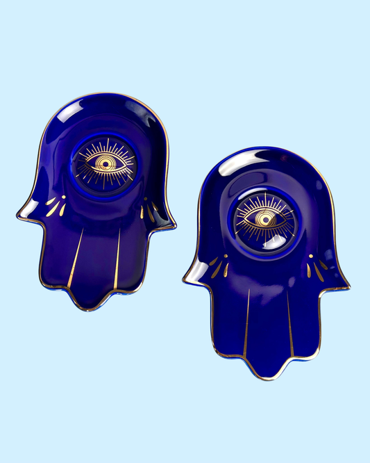 Coupelle Nazar et main de Fatma bleue | Collection Nazar