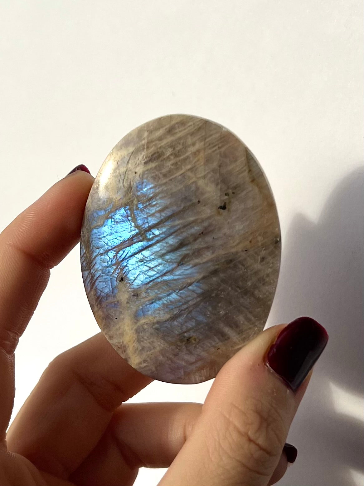 Galet de Pierre de Lune bleutée 11