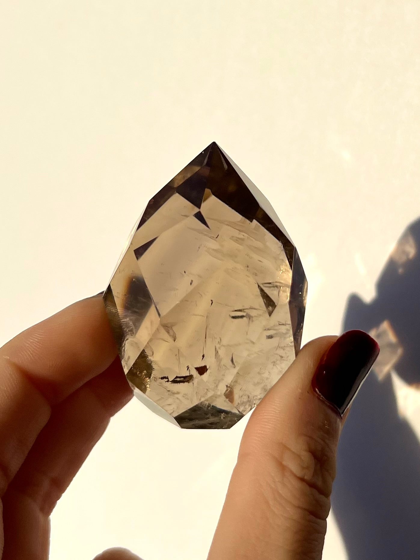 Forme libre facettée Quartz fumé 7