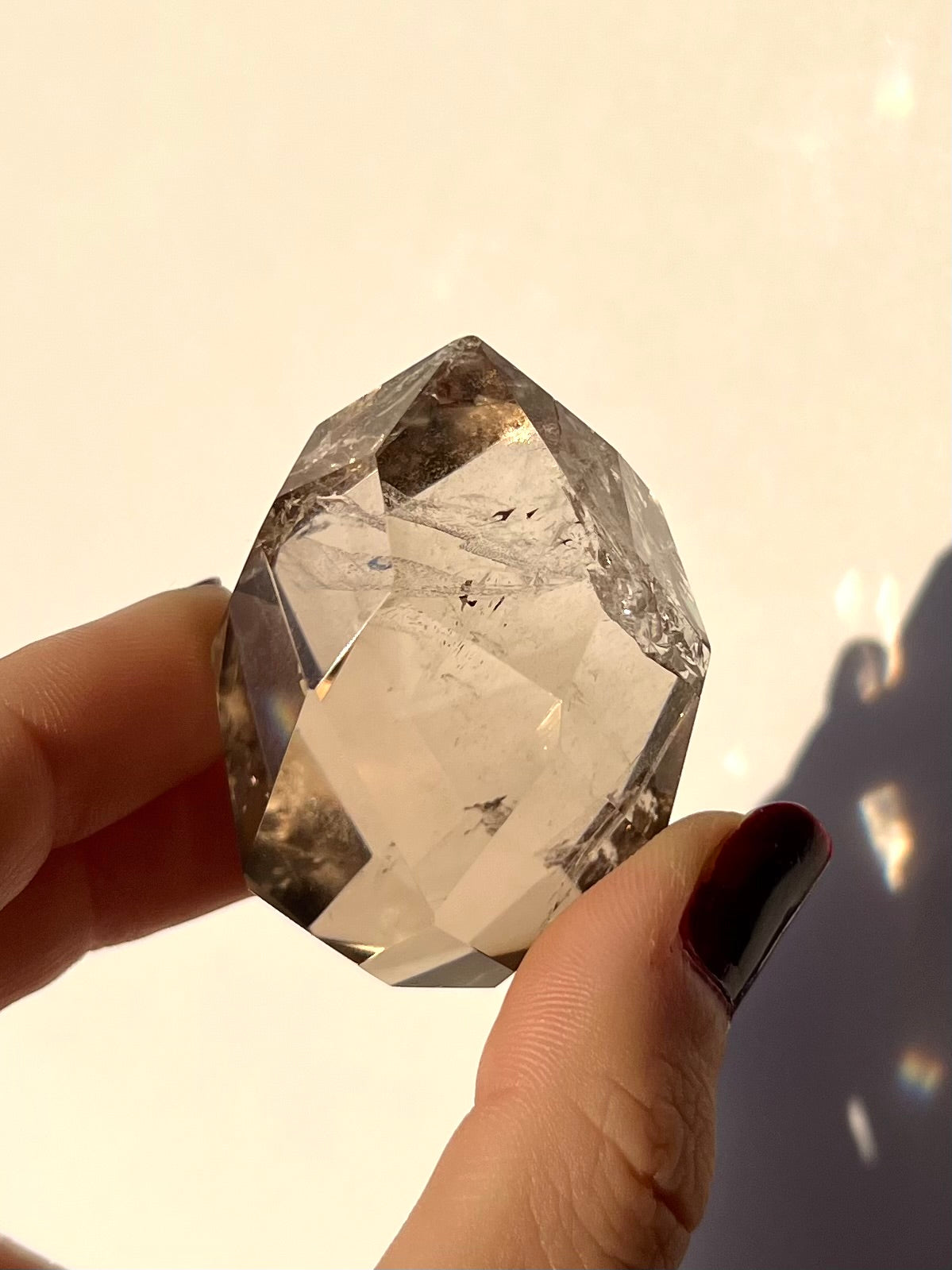 Forme libre facettée Quartz fumé 4