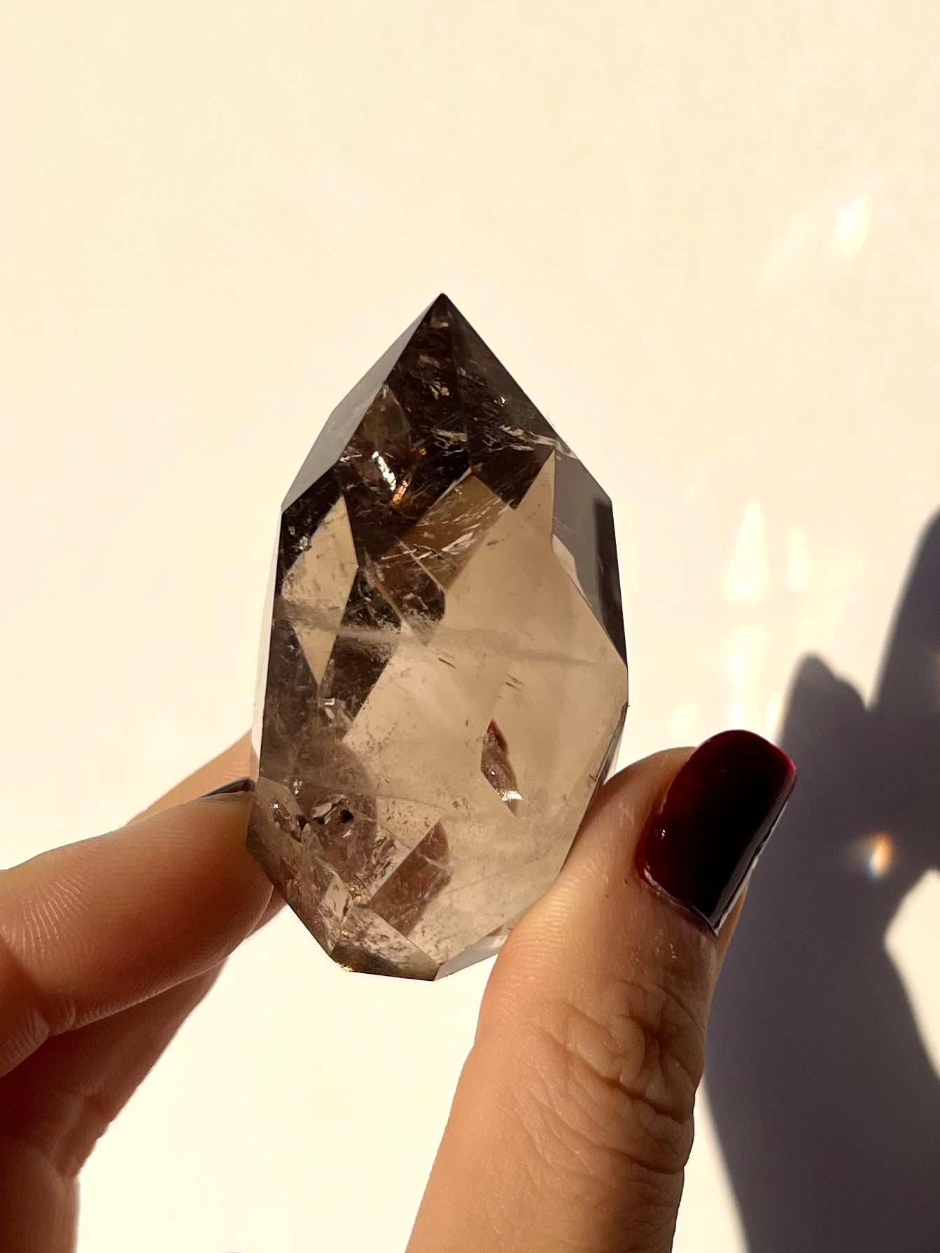 Forme libre facettée Quartz fumé 8