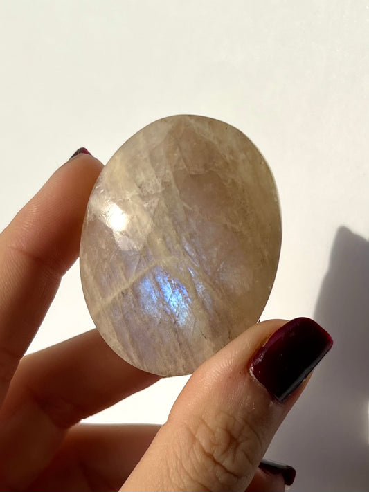 Galet de Pierre de Lune bleutée 10