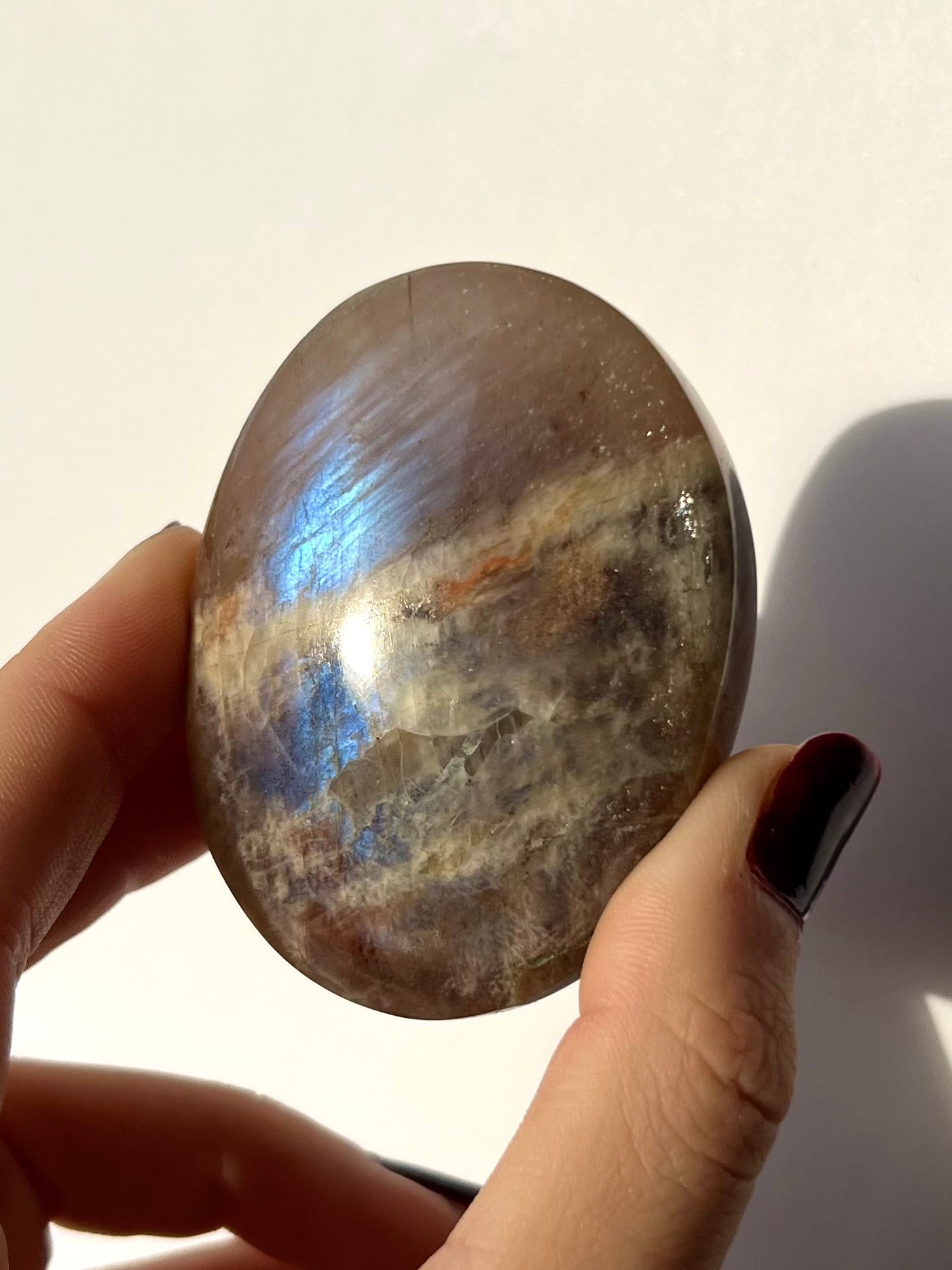 Galet de Pierre de Lune bleutée 6